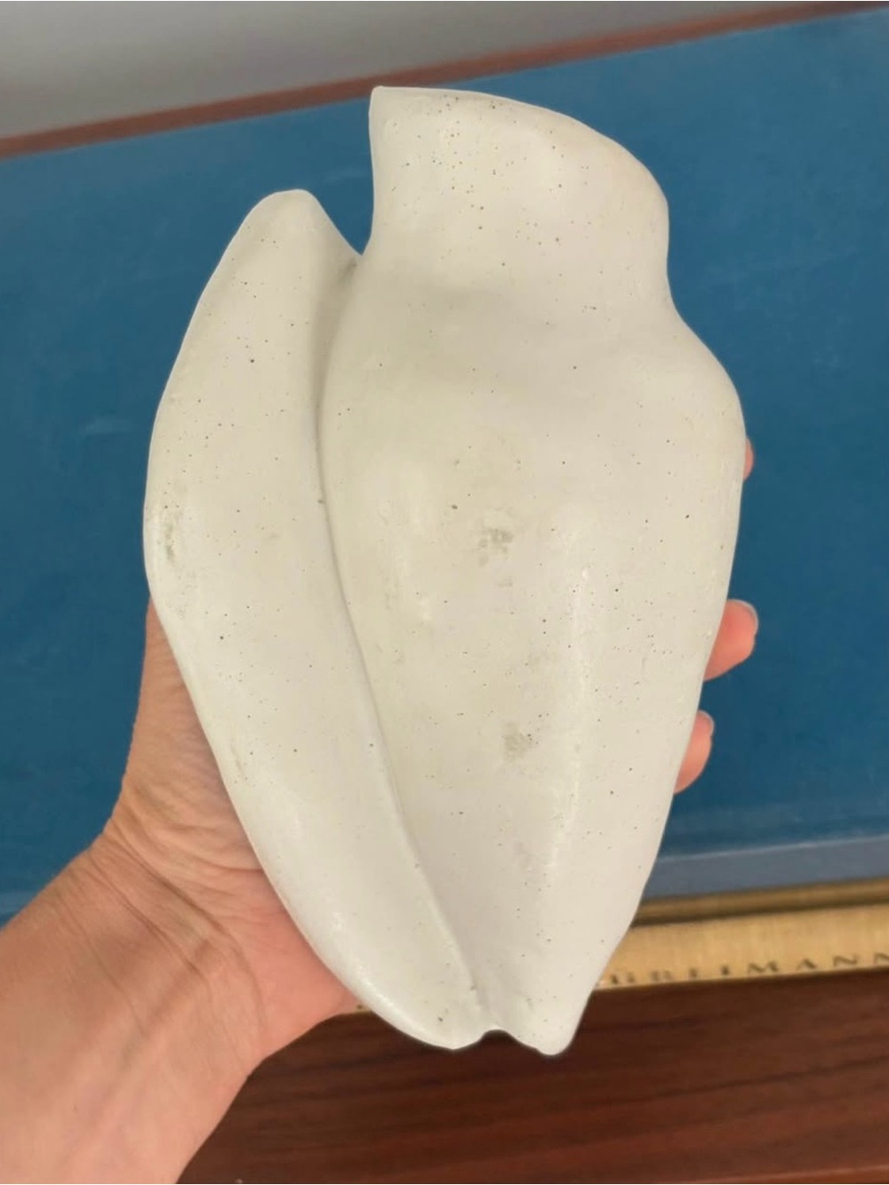 Handmade White Ceramic Shell Decor - Picture 4 of 4